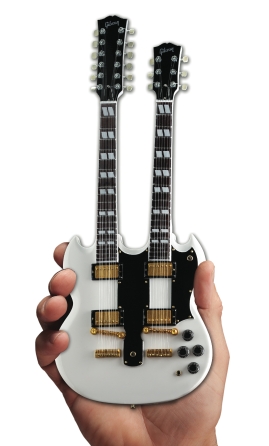 Gibson SG Eds-1275 Doubleneck White Mini Guitar Replica Gibson SG Eds-1275 Doubleneck White Mini Guitar Replica