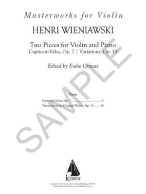 Two Pieces – Capriccio-Valse, Op. 7 & Variations, Op. 15 Two Pieces – Capriccio-Valse, Op. 7 & Variations, Op. 15