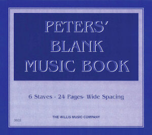 Peters’ Blank Music Book (Blue) Peters’ Blank Music Book (Blue)