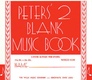 Peters’ Blank Music Book (Red) Peters’ Blank Music Book (Red)