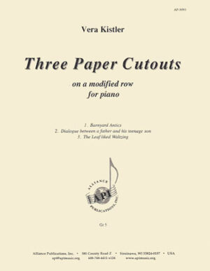 Three Paper Cutouts on a Modified Row for Piano Three Paper Cutouts on a Modified Row for Piano