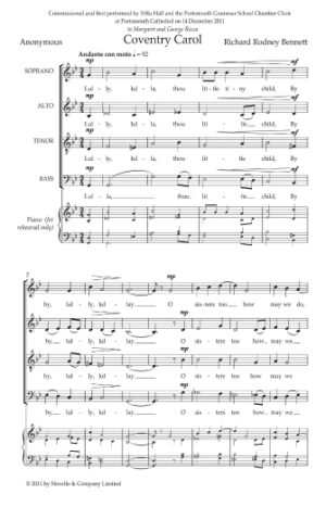 Coventry Carol SATB Coventry Carol SATB