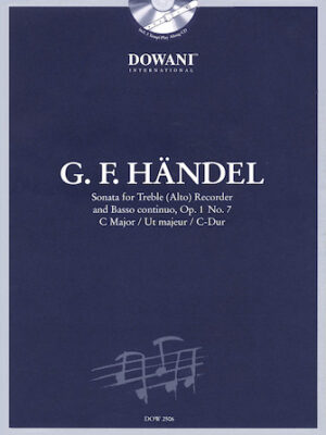 Handel: Sonata in C Major, Op. 1, No. 7 for Treble (Alto) Recorder and Basso Continuo Handel: Sonata in C Major, Op. 1, No. 7 for Treble (Alto) Recorder and Basso Continuo