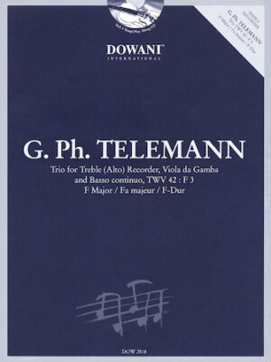 Telemann: Trio for Treble (Alto) Recorder, Viola, & Basso Continuo TWV42 F Major Telemann: Trio for Treble (Alto) Recorder, Viola, & Basso Continuo TWV42 F Major