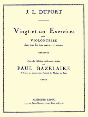 Vingt-et-un Exercises pour Violoncelle Vingt-et-un Exercises pour Violoncelle