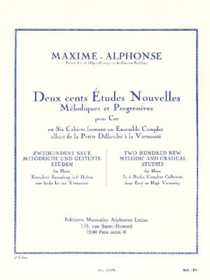Deux cents Études Nouvelles Mélodiques et Progressives Pour Cor – Cahier 5: Vingt Etudes Tres Diffi
