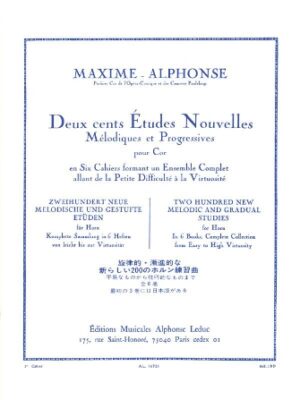 Deux cents Études Nouvelles Mélodiques et Progressives Pour Cor – Cahier 3: 40 Etudes Moyenne Force