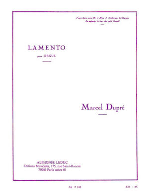 Lamento pour Orgue – Op. 24
