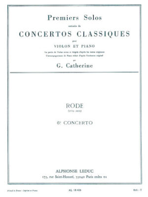 Premier Solos Concertos Classiques – Concerto No. 6, Solo No. 1 Premier Solos Concertos Classiques – Concerto No. 6, Solo No. 1