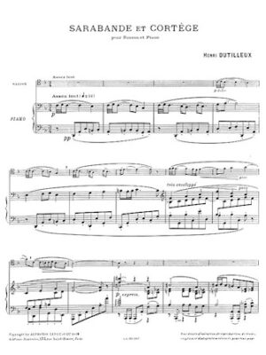 Sarabande et Cortege pour Basson et Piano Sarabande et Cortege pour Basson et Piano