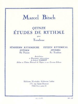 Fifteen Rhythmical Studies for Trombone Fifteen Rhythmical Studies for Trombone