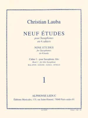 Christian Lauba – Neuf Etudes Pour Saxophone Alto, Cahier 1