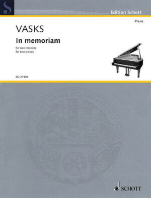 In Memoriam For 2 Pianos (performance Score, Includes 2 Copies) In Memoriam For 2 Pianos (performance Score, Includes 2 Copies)