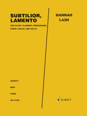 Subtilior Lament for Flute, Clarinet, Percussion, Piano, Violin