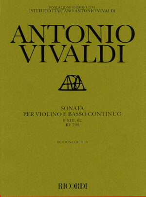 Sonata in G Major for Violin and Basso Continuo RV798 Sonata in G Major for Violin and Basso Continuo RV798