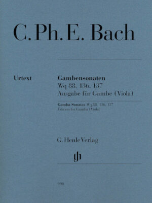 Gamba Sonatas, Wq 88, 136, 137 Gamba Sonatas, Wq 88, 136, 137