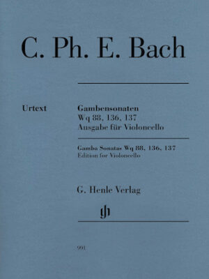 Gamba Sonatas Wq 88, 136, 137 Gamba Sonatas Wq 88, 136, 137