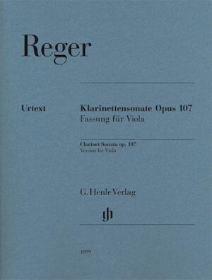Max Reger – Clarinet Sonata, Op. 107 Max Reger – Clarinet Sonata, Op. 107